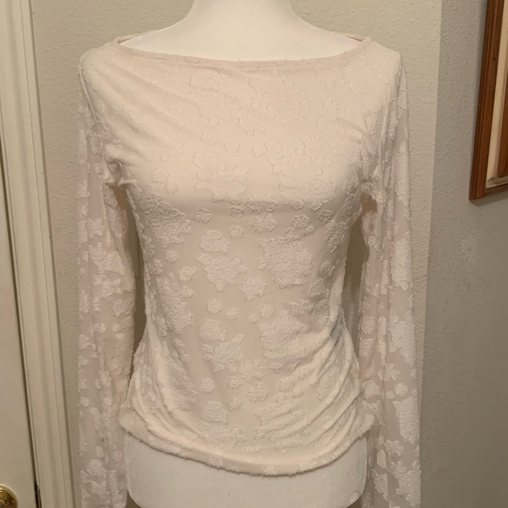 rag & bone Cream Textured Women's Blouse
